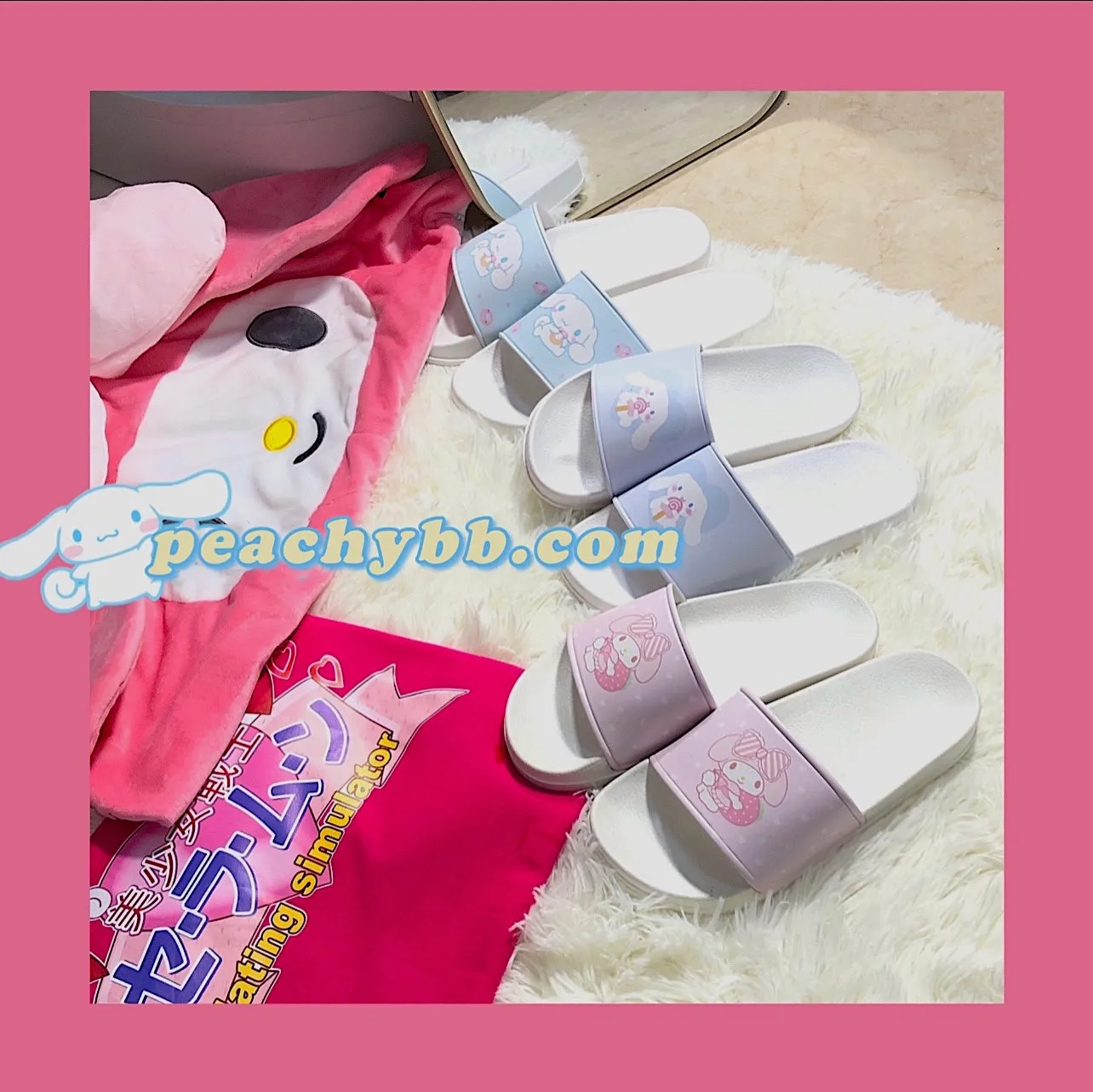 My Melody Cinnamoroll Inspired Kawaii Summer Pool Slippers