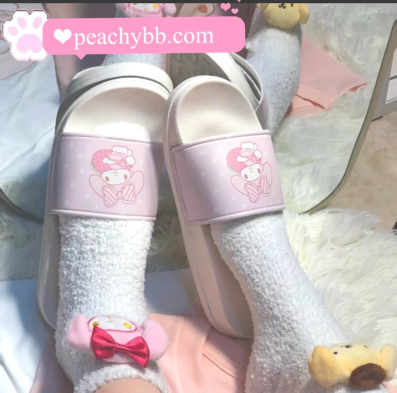 My Melody Cinnamoroll Inspired Kawaii Summer Pool Slippers