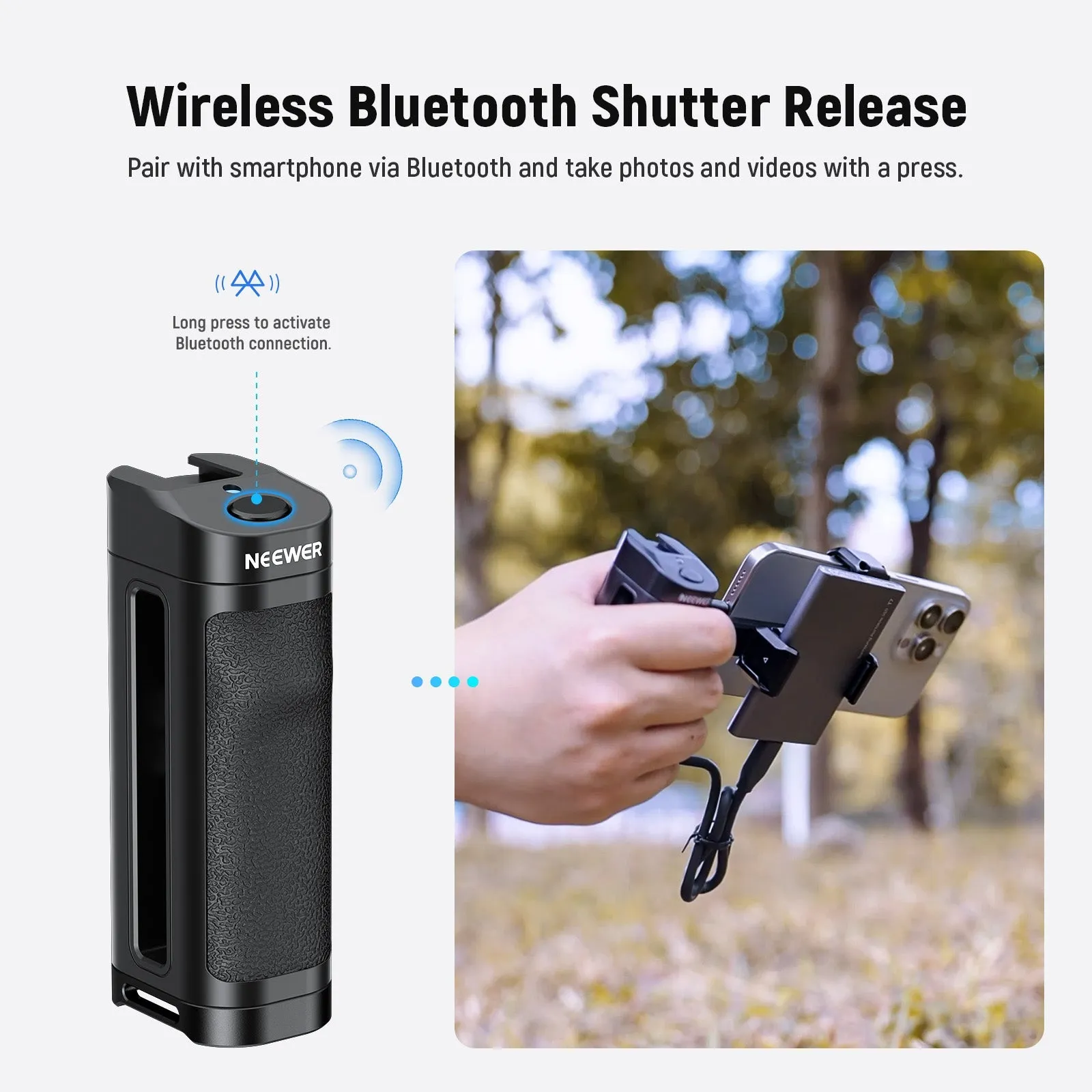 NEEWER PA028E Bluetooth Side Handle with Phone Holder & SSD Holder