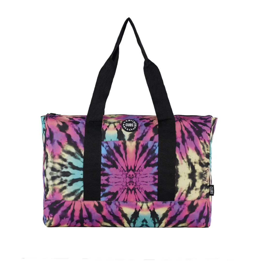 Paint Box & Neon Black Tie Dye Tote Bag