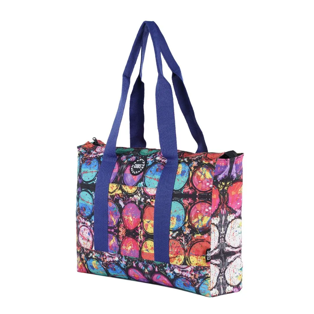 Paint Box & Neon Black Tie Dye Tote Bag