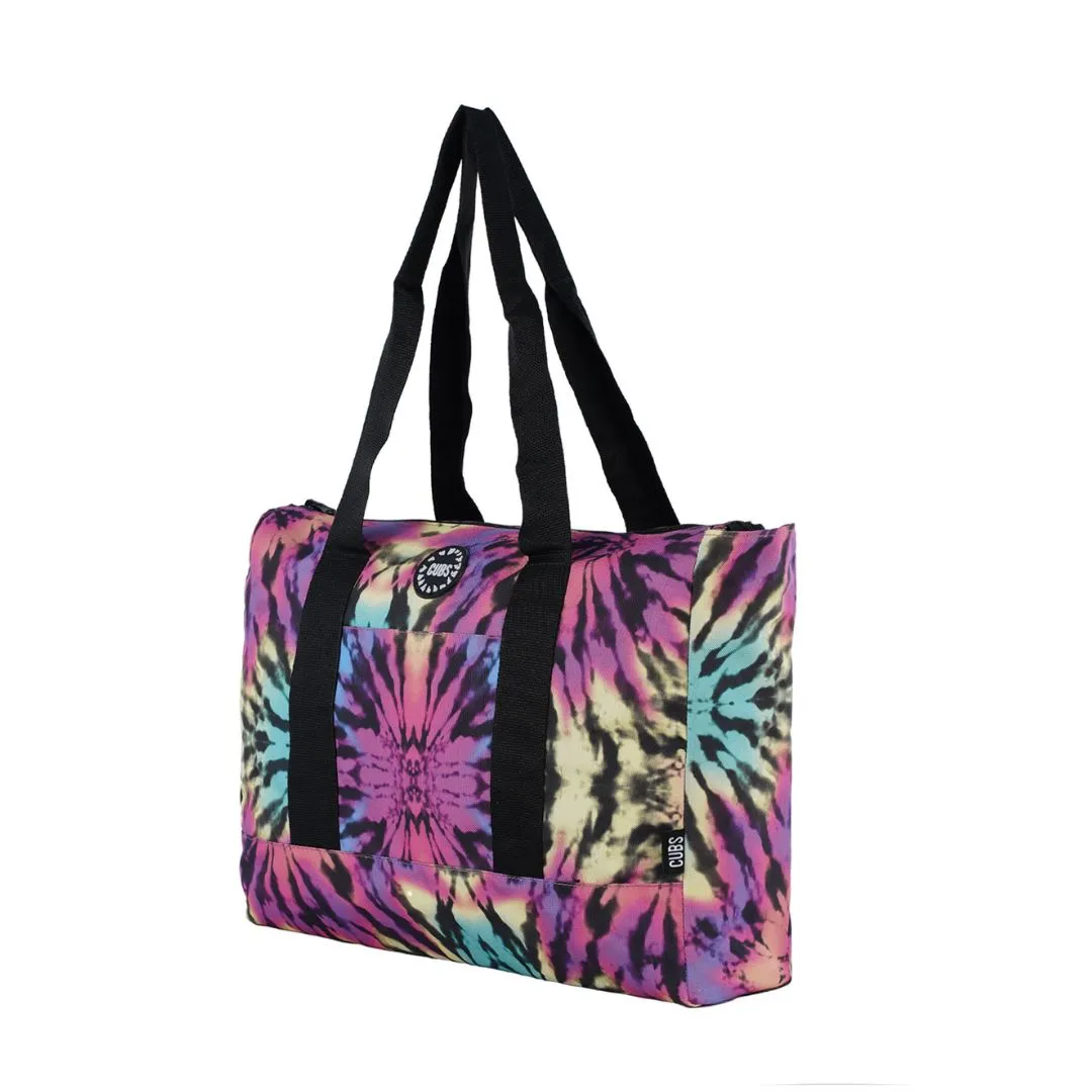 Paint Box & Neon Black Tie Dye Tote Bag