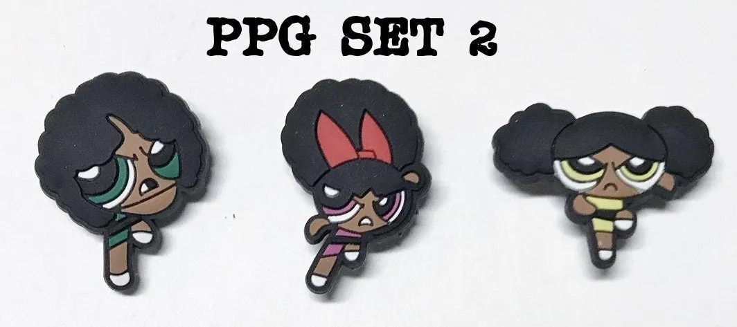 PPG inspired shoe charm sets-reduced price