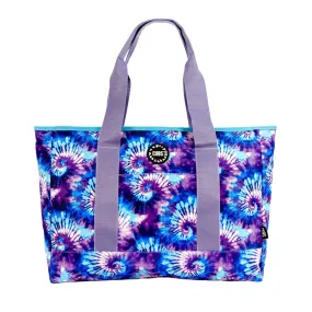 Purple & Turquoise Tie Dye Double face Tote Bag