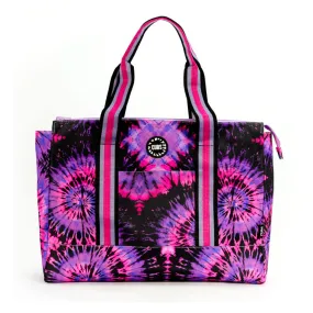 Purple Tie Dye with Purple Watercolors Double face Tote Bag