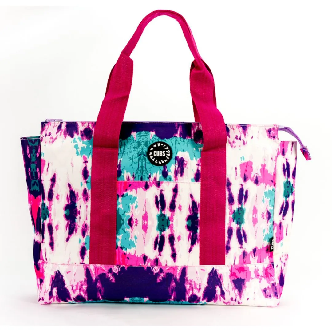 Purple Tie Dye with Purple Watercolors Double face Tote Bag