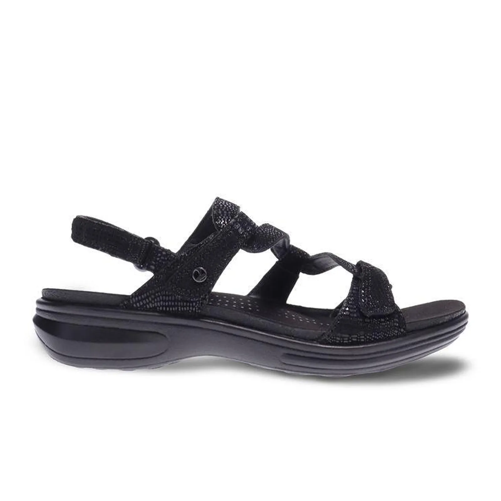 Revere Emerald Backstrap Sandal (Women) - Black Lizard