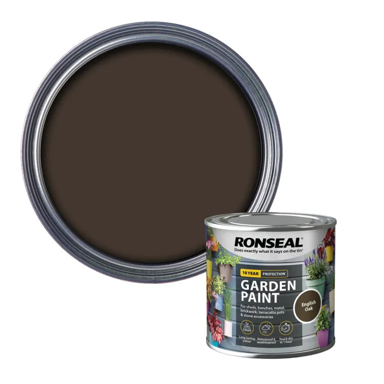 Ronseal Garden Paint - English Oak 250ml