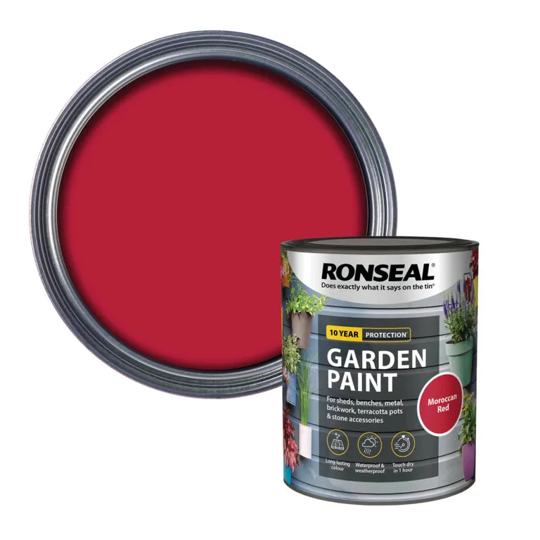 Ronseal Garden Paint - Moroccan Red 750ml