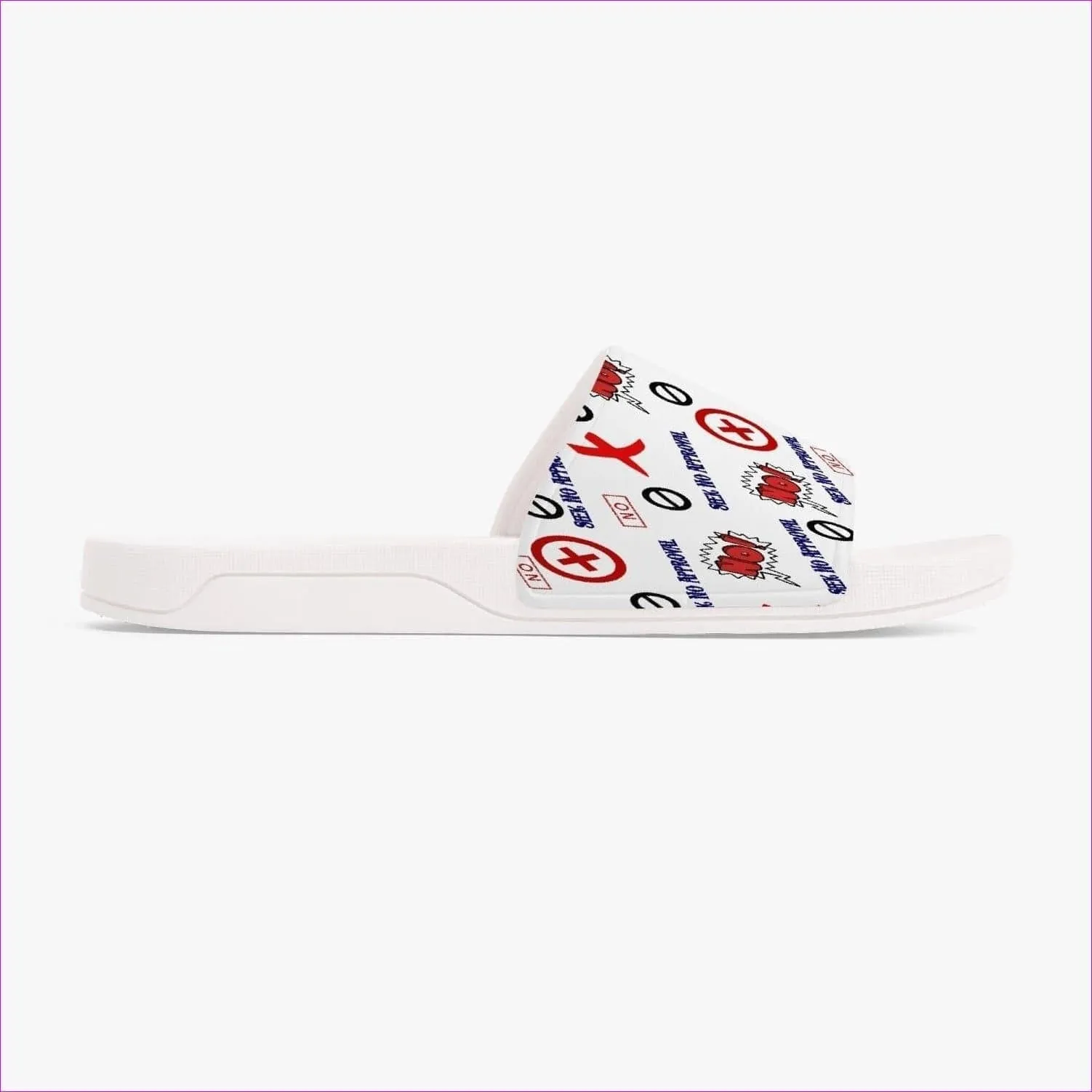 Seek No Approval Casual Slides - White