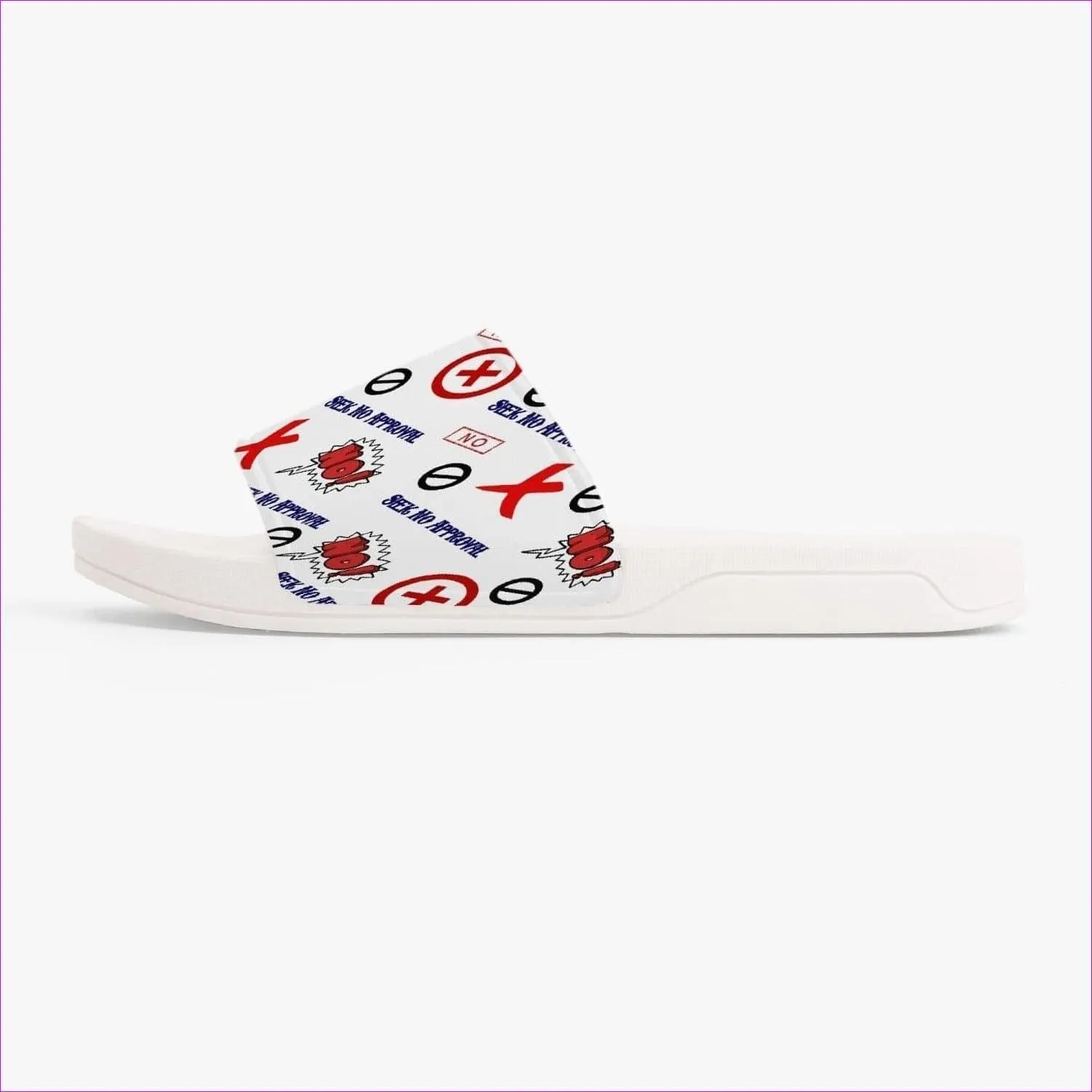 Seek No Approval Casual Slides - White