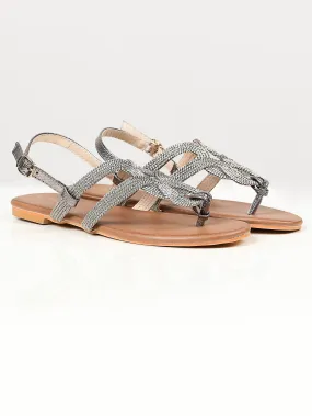 Shimmery Sandals - Silver