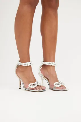 Silver Crystal & Faux Pearl PVC Sandal