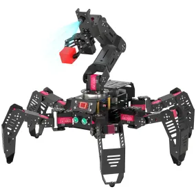 SpiderPi Pro: Hiwonder Hexapod Robot with AI Vision Robotic Arm Powered by Raspberry Pi 5