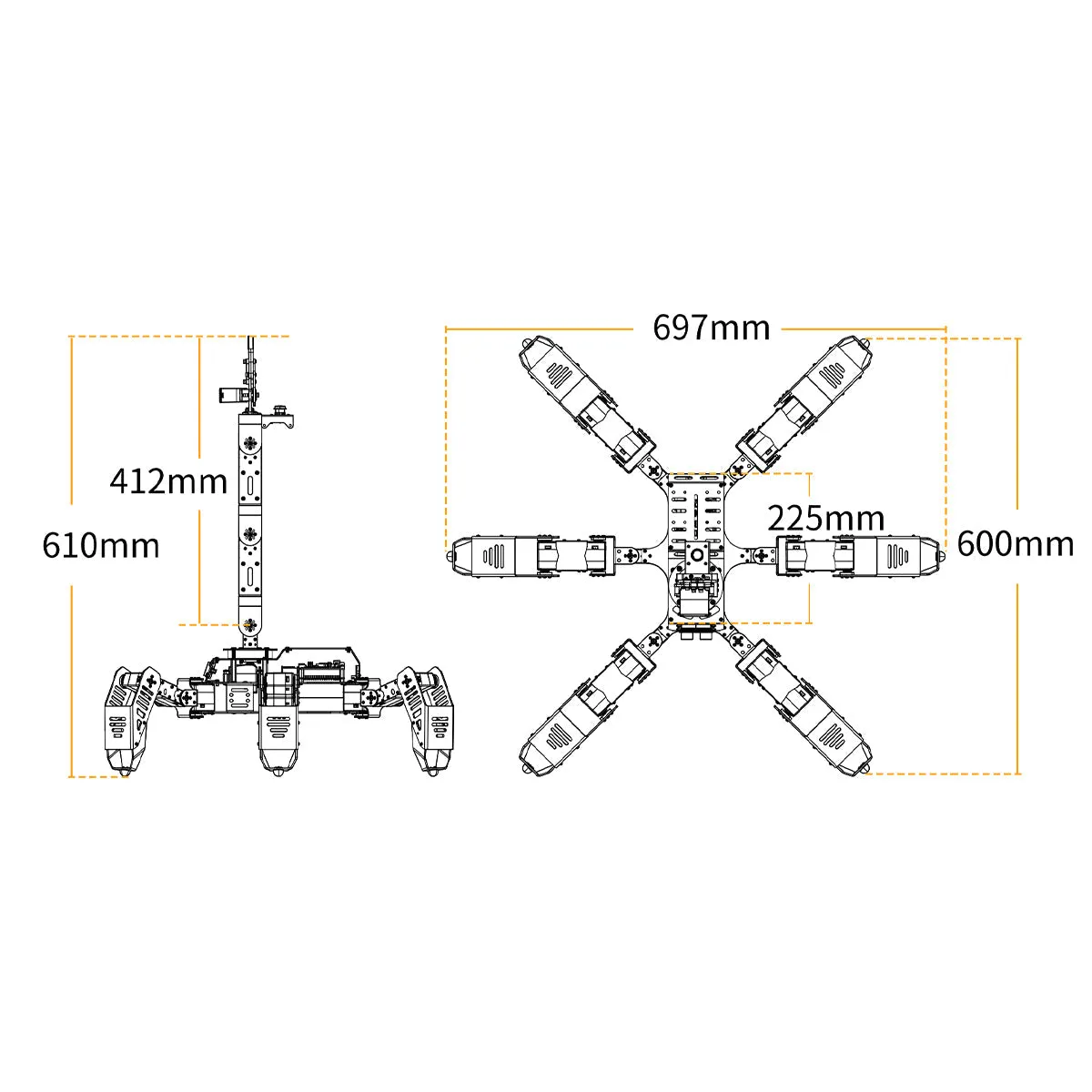 SpiderPi Pro: Hiwonder Hexapod Robot with AI Vision Robotic Arm Powered by Raspberry Pi 5