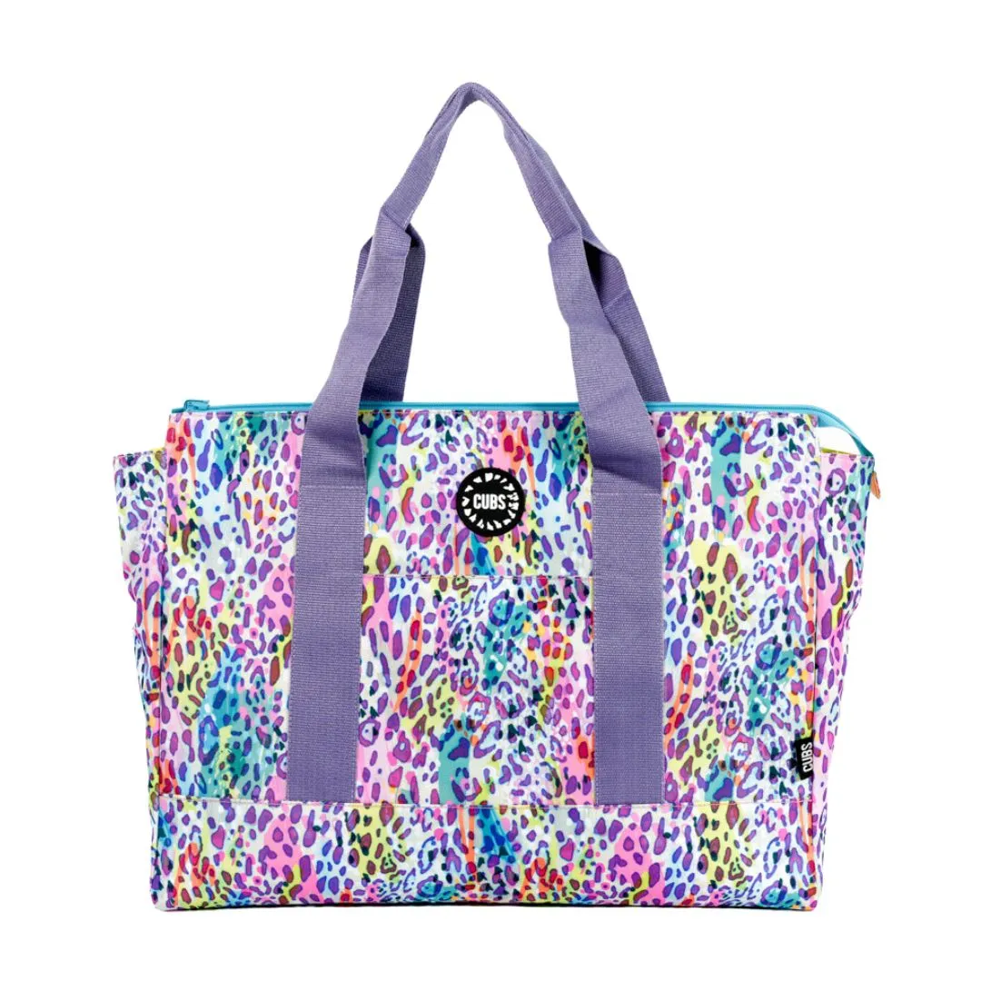 Summer Colors Tie Dye & Colorful Leopard Double Face Tote Bag