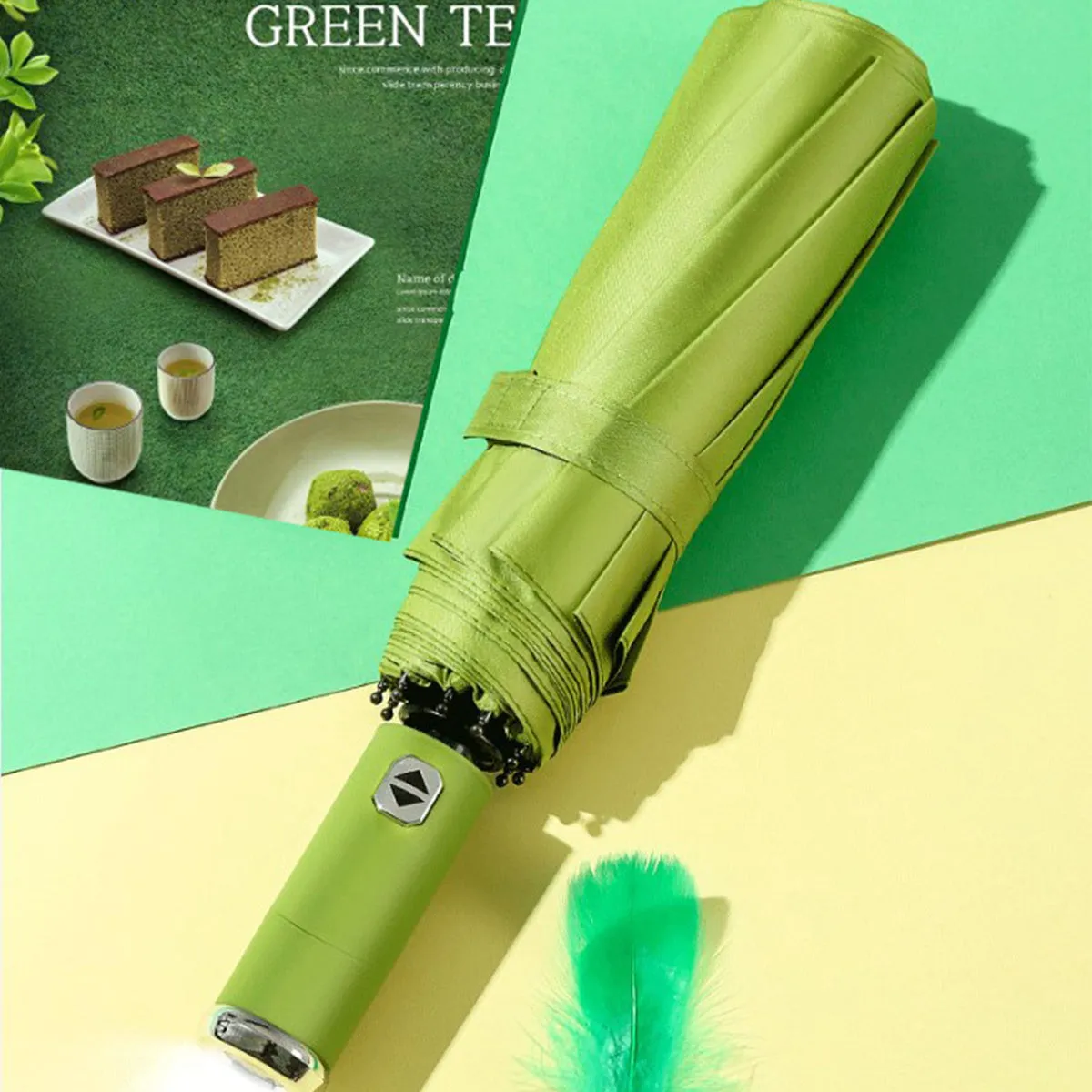 Ten Bones All-in-One Automatic Umbrella with Built-in Flashlight, HG0139