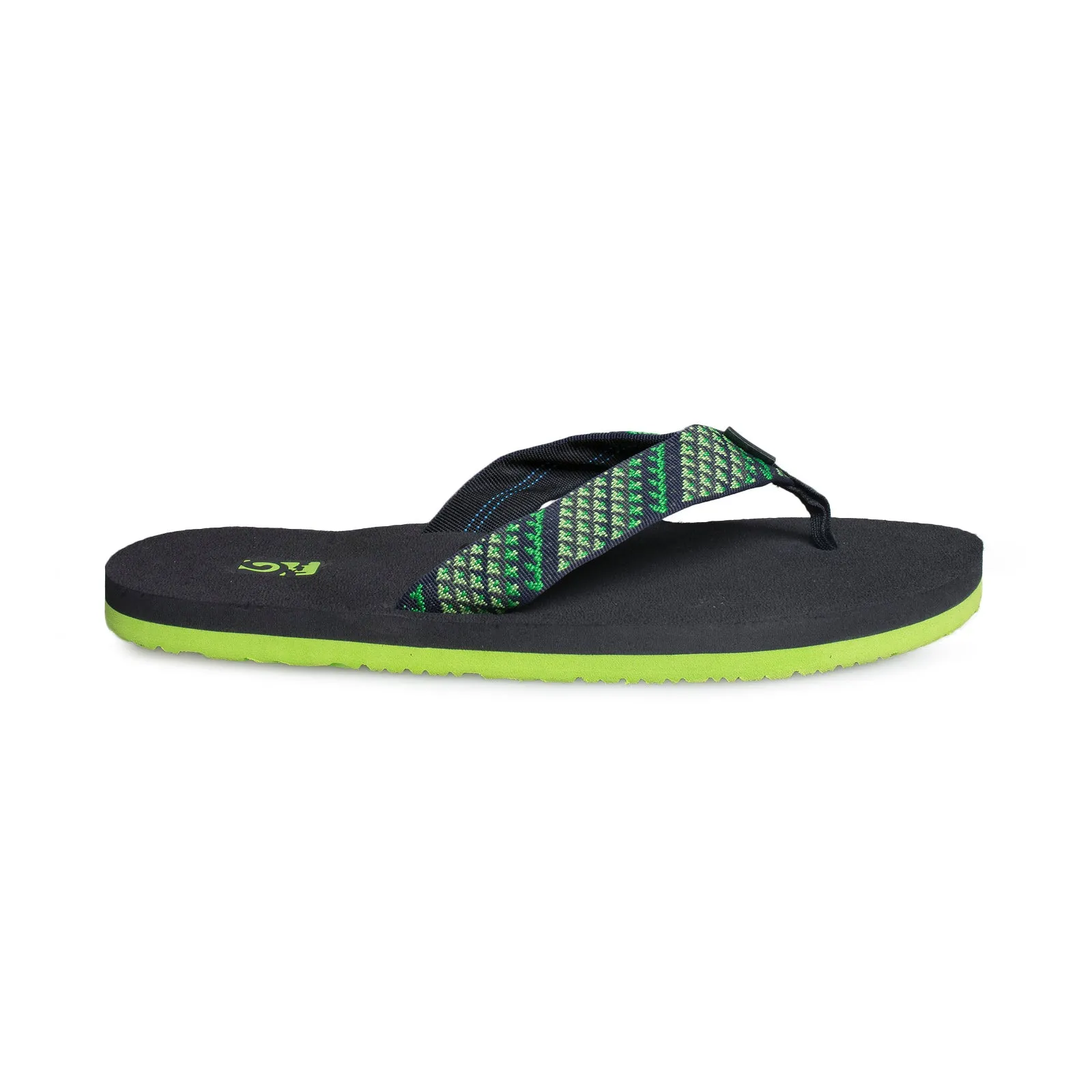 Teva Mush II Tartan Fleet Green Flip Flops - Men's