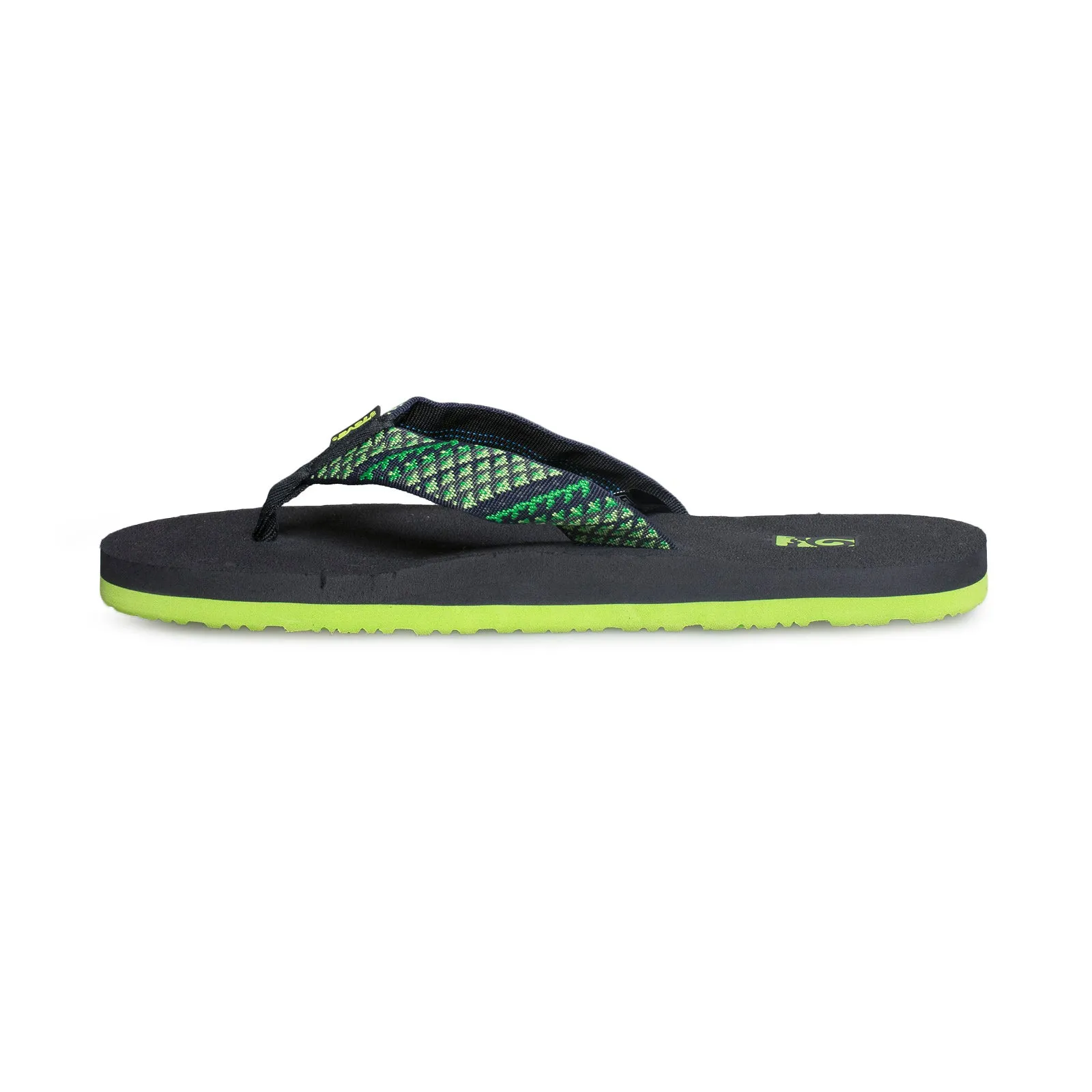 Teva Mush II Tartan Fleet Green Flip Flops - Men's