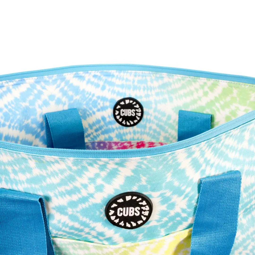 Tie Dye Swirls Reversible Double Face Tote Bag