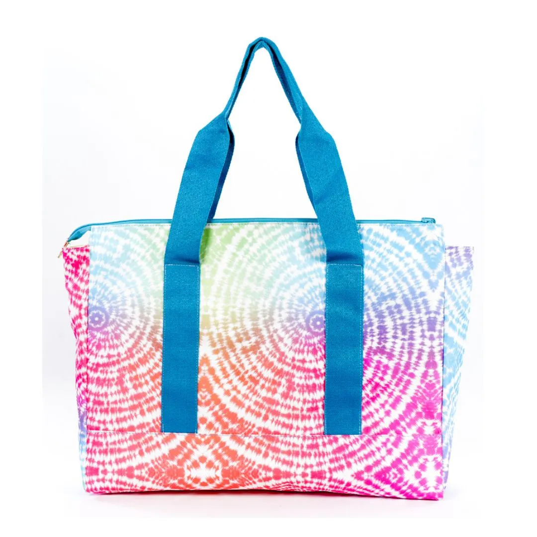 Tie Dye Swirls Reversible Double Face Tote Bag