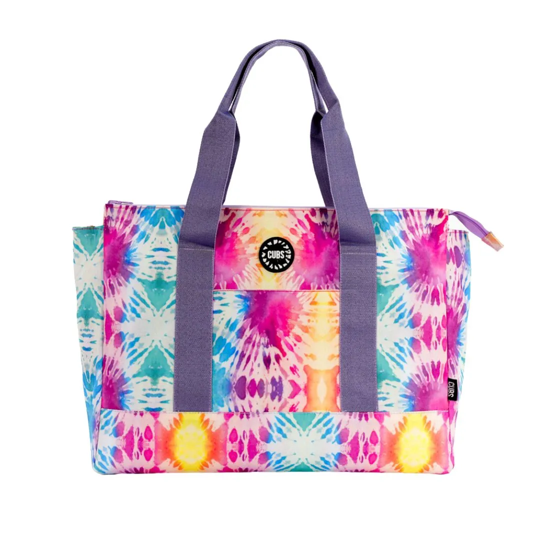 Tie Dye Water Colors Pink Rays Double Face Tote Bag