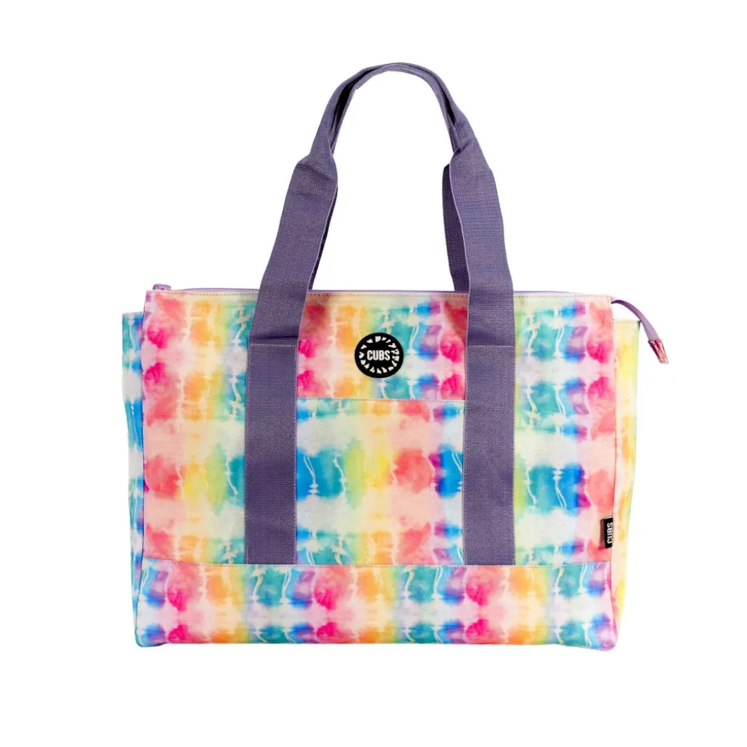 Tie Dye Water Colors Pink Rays Double Face Tote Bag