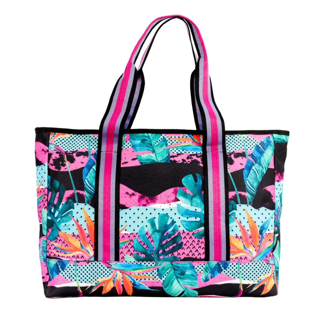 Tropical Summer Leaves Tote Bag