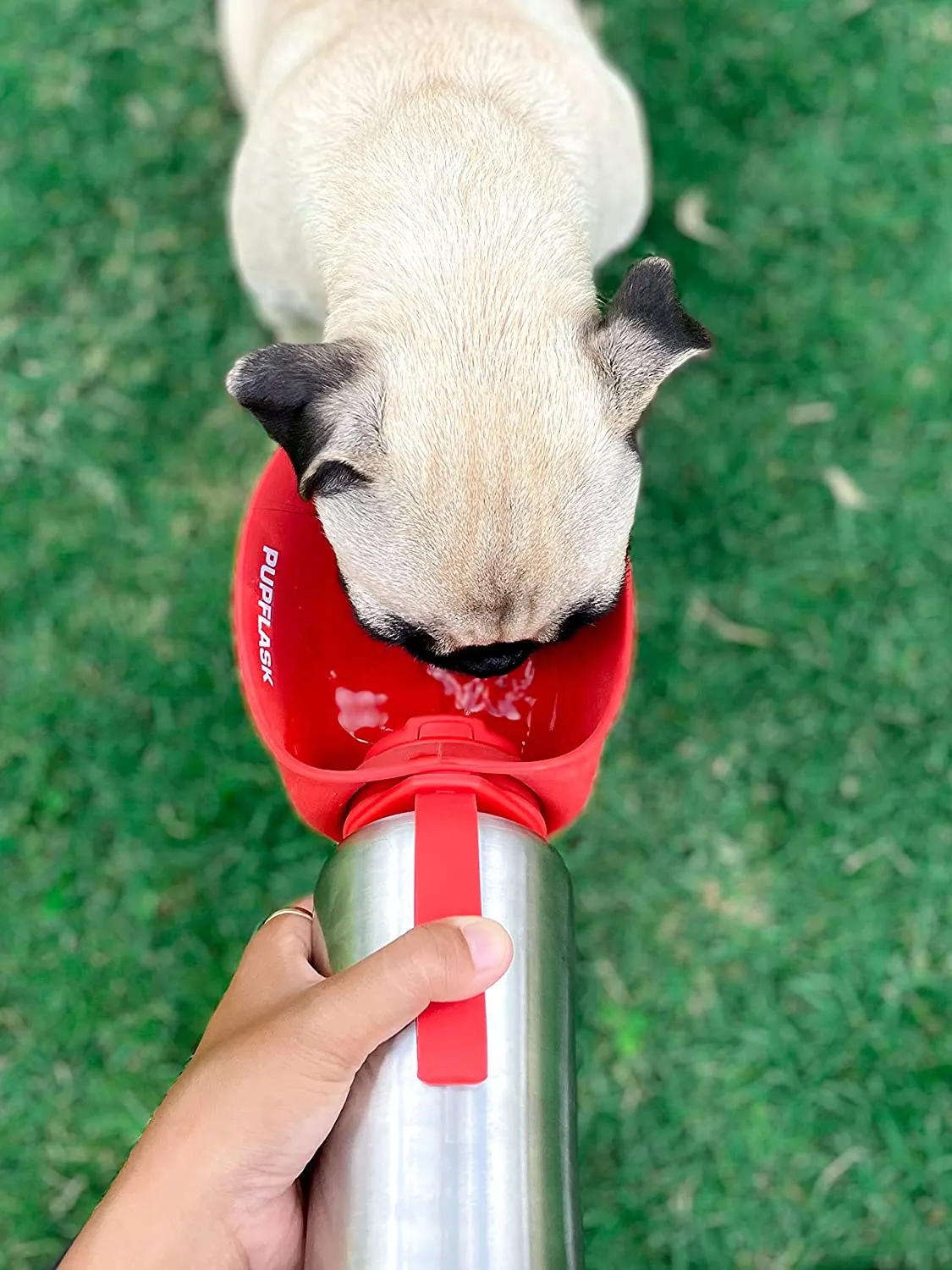 Tuff Pupper Pupflask Portable Water Bottle | 27 or 40 OZ Stainless Steel | Convenient Dog Travel Water Bottle Keeps Pup Hydrated | Portable Dog Water Bowl & Travel Water Bottle for Dogs