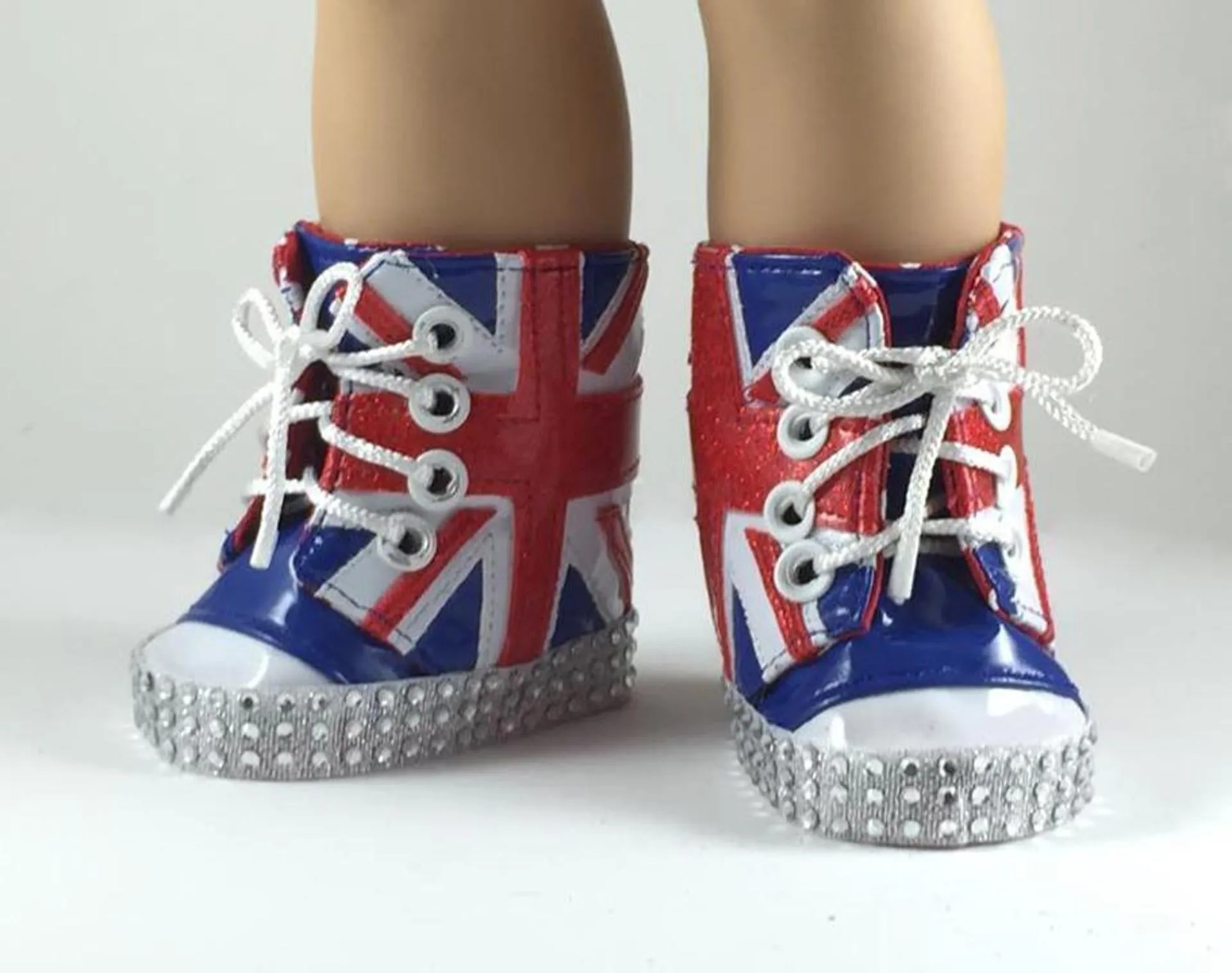 Union Jack Boots Sewing Pattern for 18 Inch Dolls