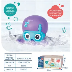 USB Rechargeable Battery Amphibious Crawling Walking Octopus Pet Toys Children Floating Bath Octopus Toys