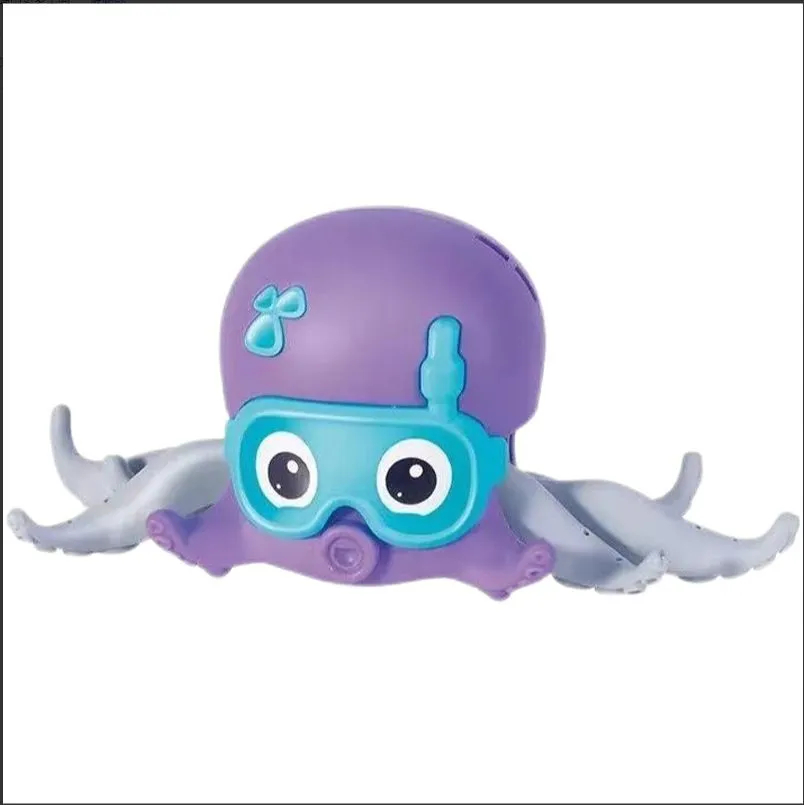 USB Rechargeable Battery Amphibious Crawling Walking Octopus Pet Toys Children Floating Bath Octopus Toys