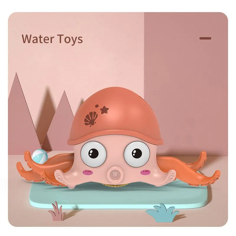 USB Rechargeable Battery Amphibious Crawling Walking Octopus Pet Toys Children Floating Bath Octopus Toys