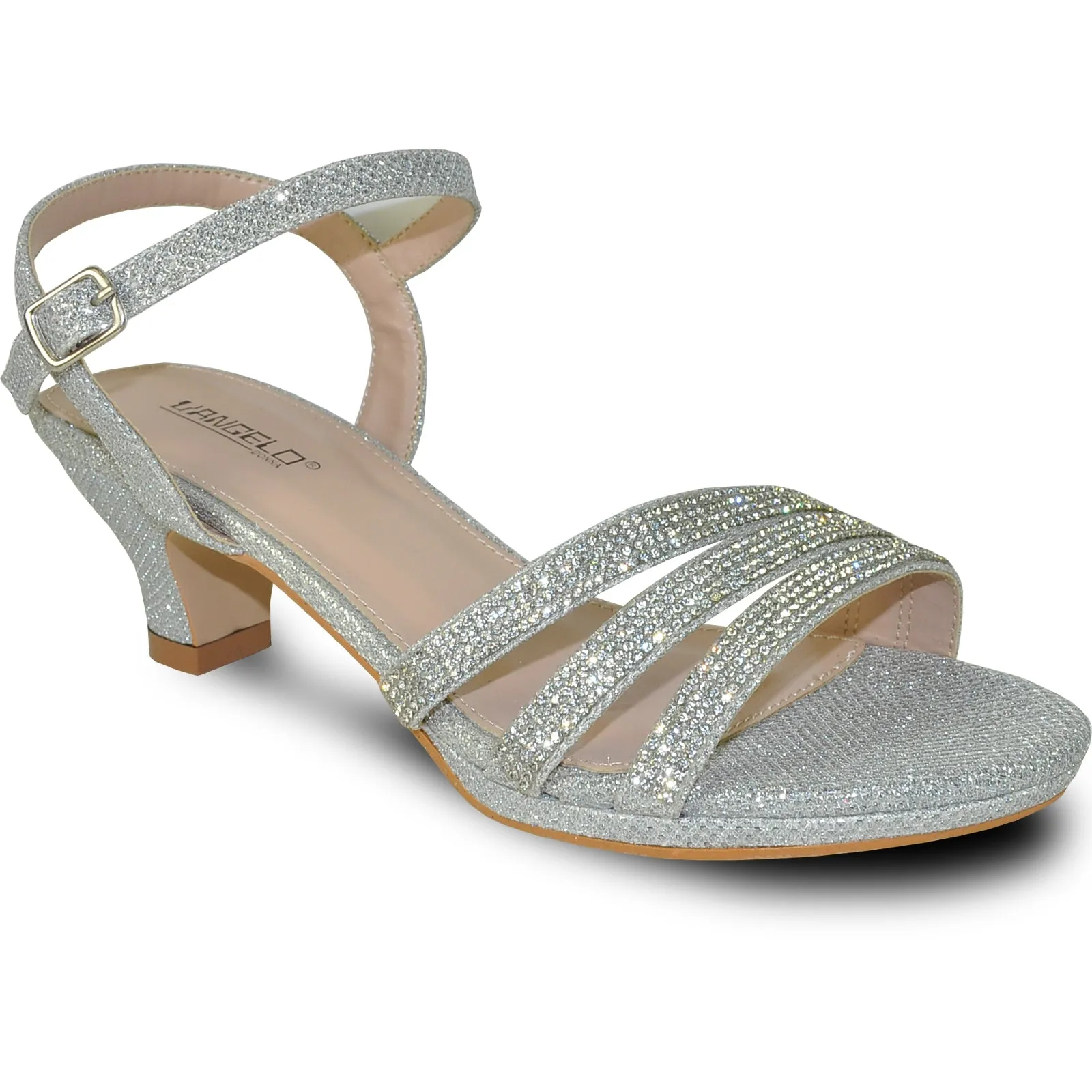 VANGELO Women Sandal ANGEL-11 Heel Party Prom & Wedding Sandal Silver