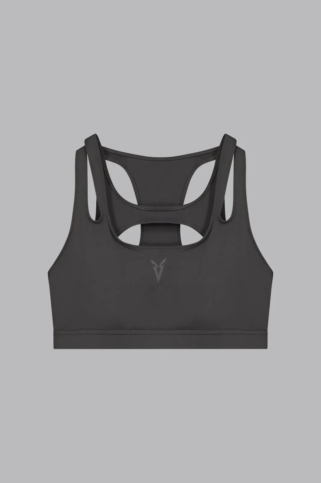 V_SCULPT® CUT OUT SPORTS BRA - Dark Gray