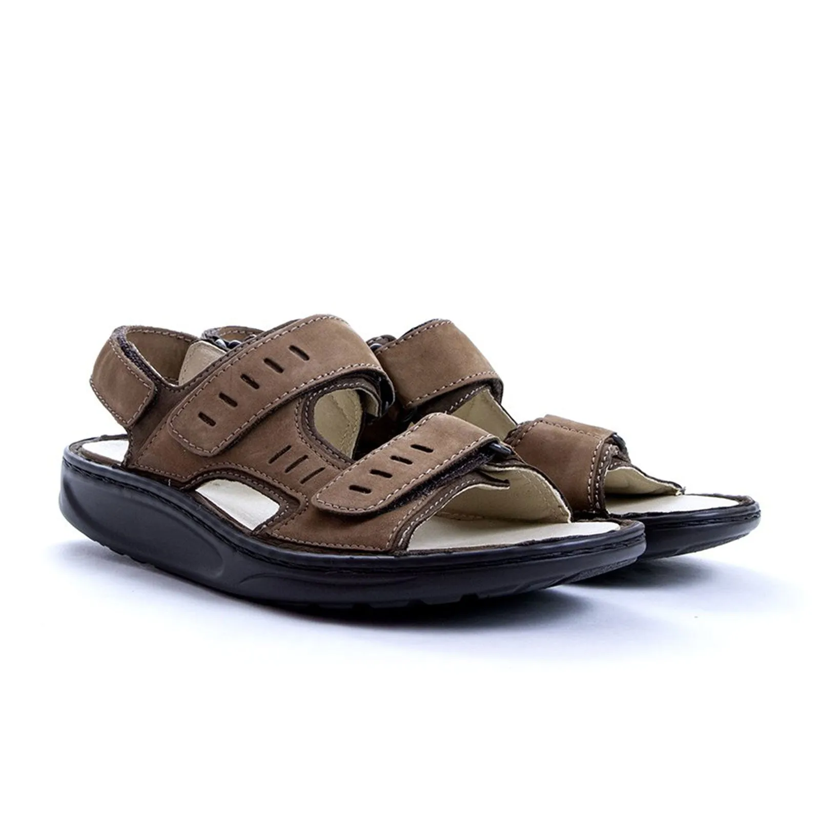 Waldlaufer Hanno 484001 Backstrap Sandal (Men) - Brown Nubuck