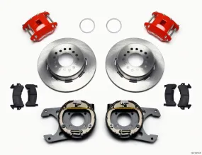 Wilwood D154 P/S Park Brake Kit Red Chevy 12 Bolt 2.75in Off w/ C-Clips