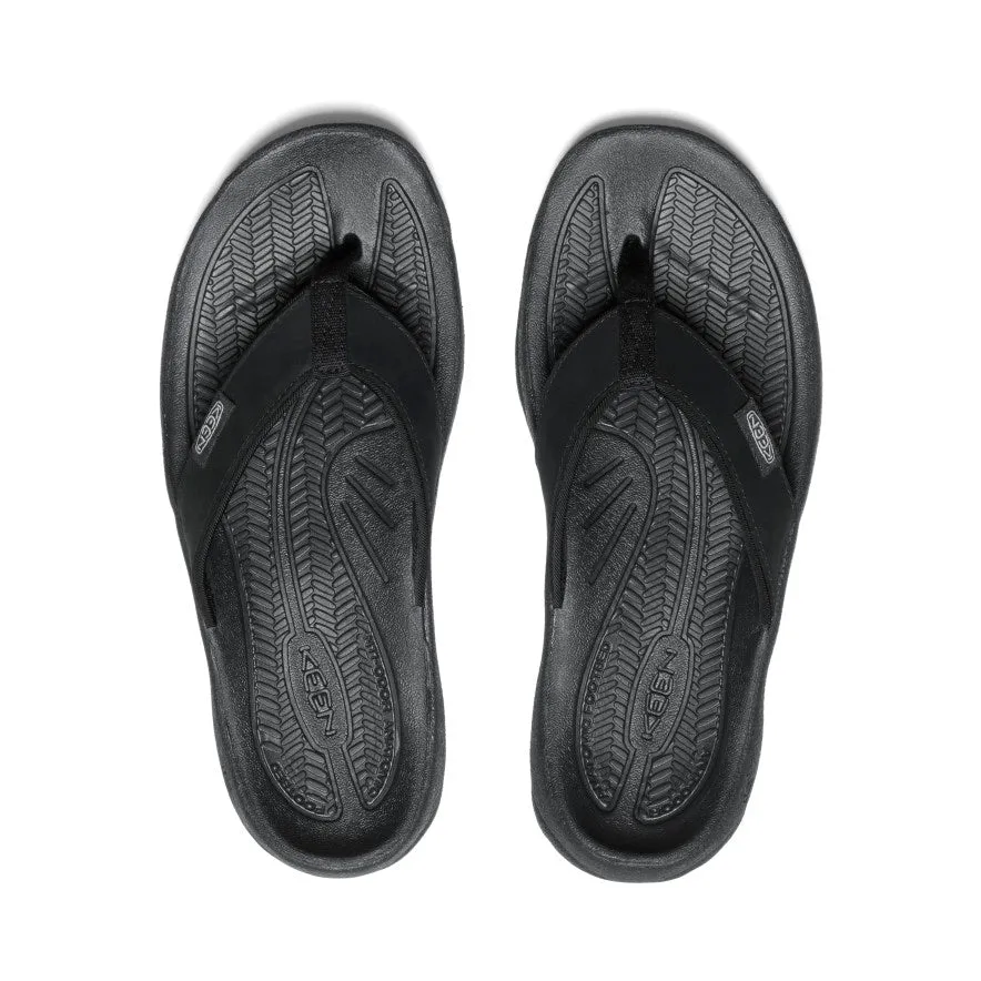 Women's Kona Leather Flip-Flop  |  Black/Vapor