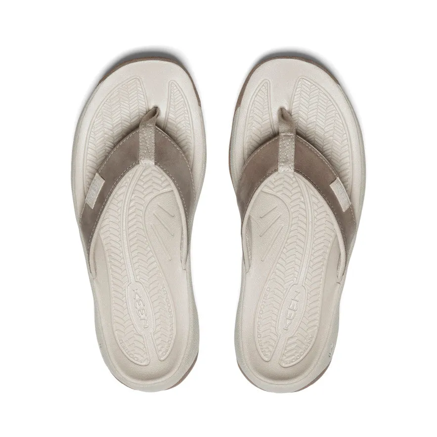 Women's Kona Leather Flip-Flop  |  Brindle/Silver Birch